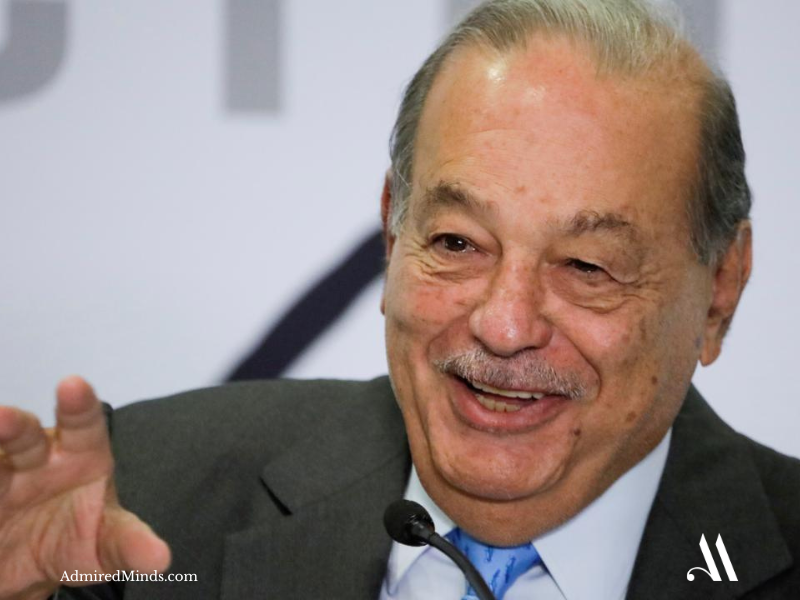 Carlos Slim shaking hands, embodying global business